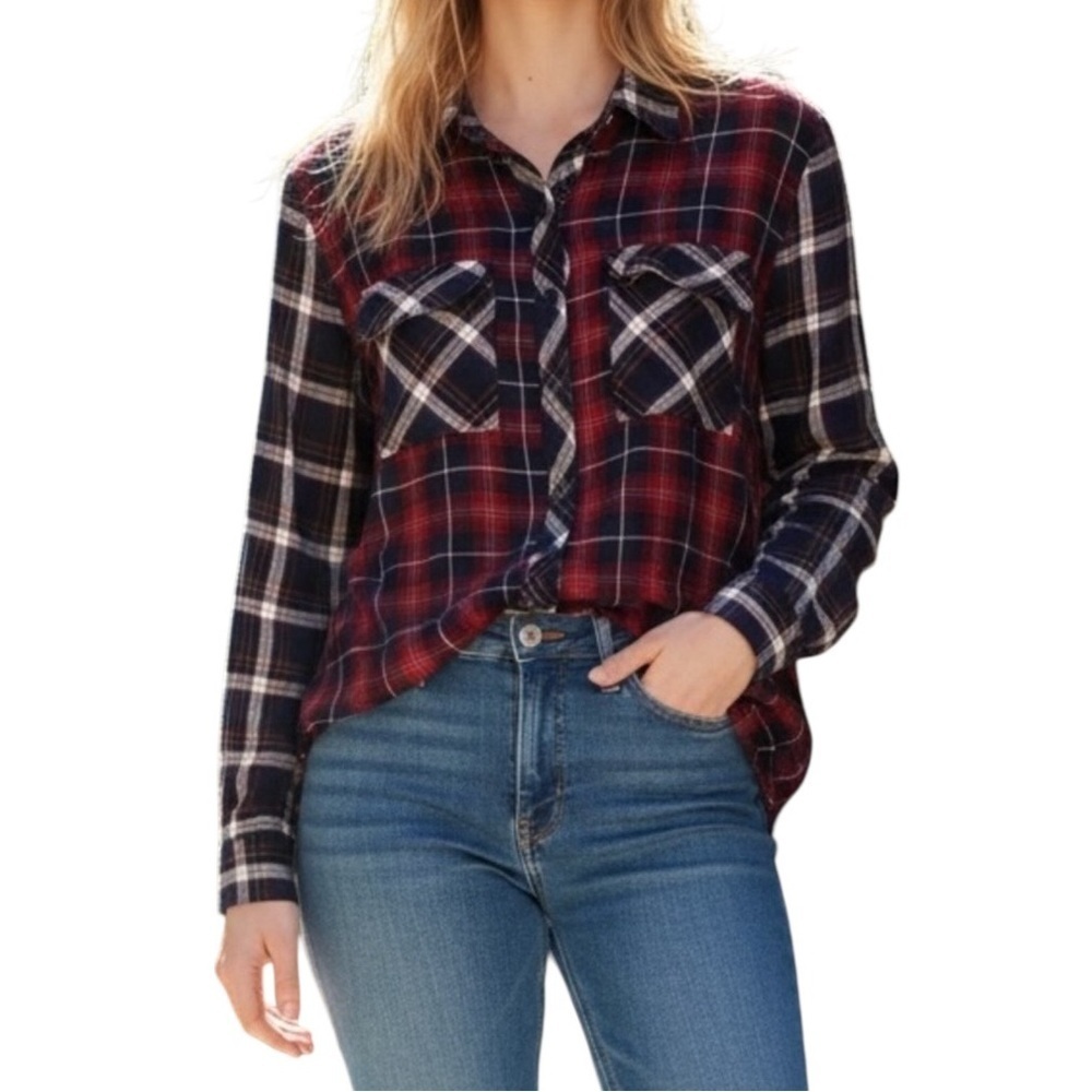 Rails Plaid Flannel Button Down T-Shirt